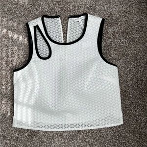 BCBG White Cropped Top